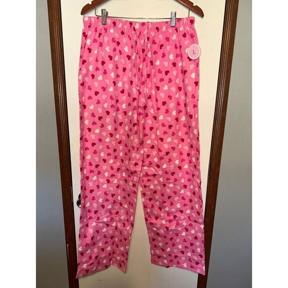 NWT So Heavenly Pink Cotton Valentines Pajamas With Hearts Size Large - Picture 5 of 10